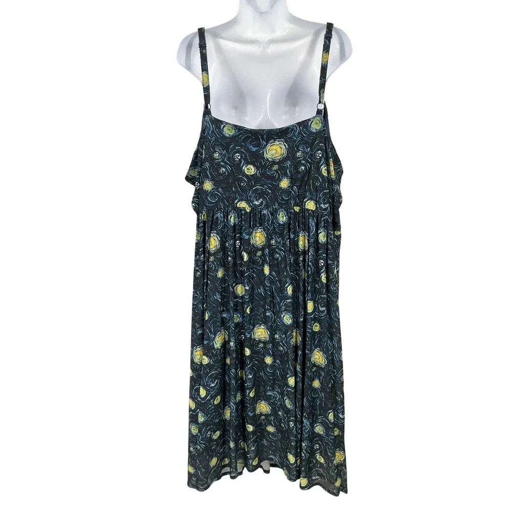 Hot Topic Dress Women 4x Blue Art Celestial Whimsical Stars Astronomy